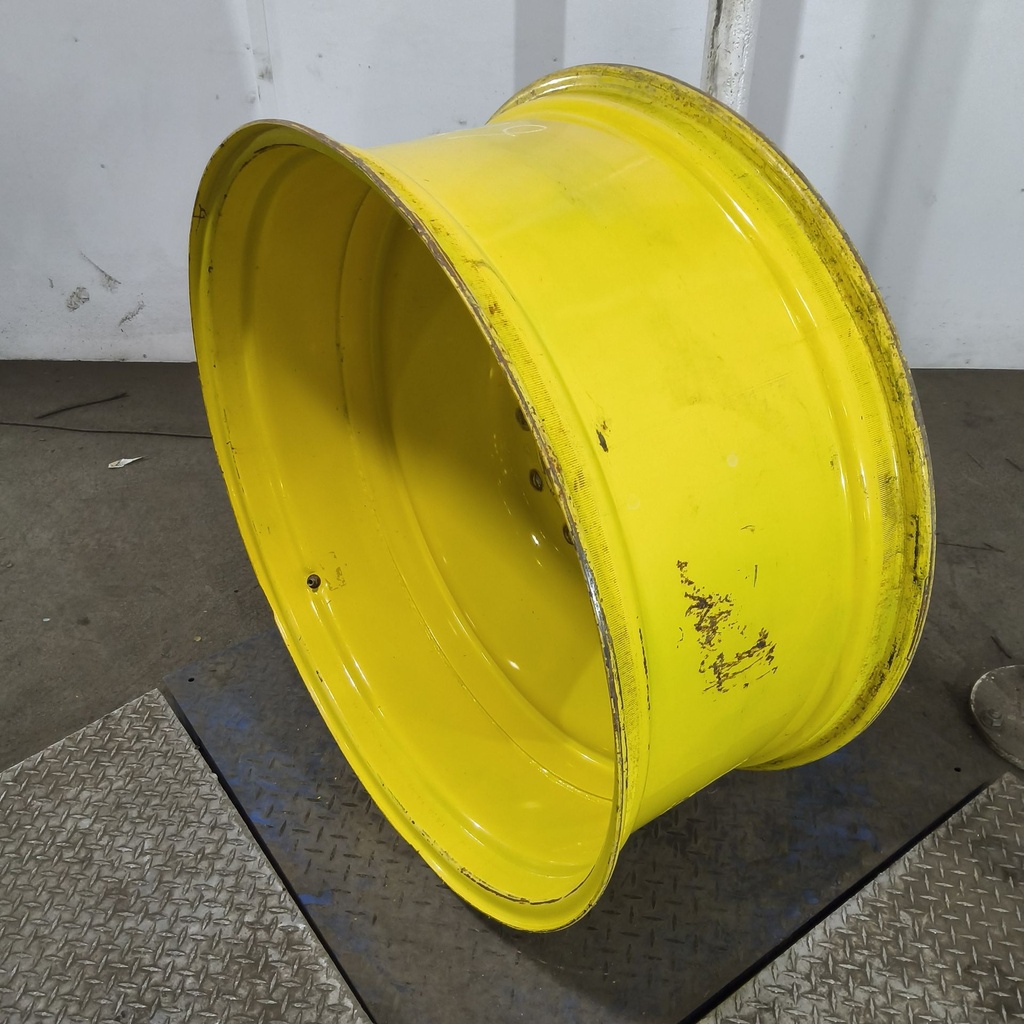16"W x 38"D, John Deere Yellow 10-Hole Formed Plate , -6.62" Offset