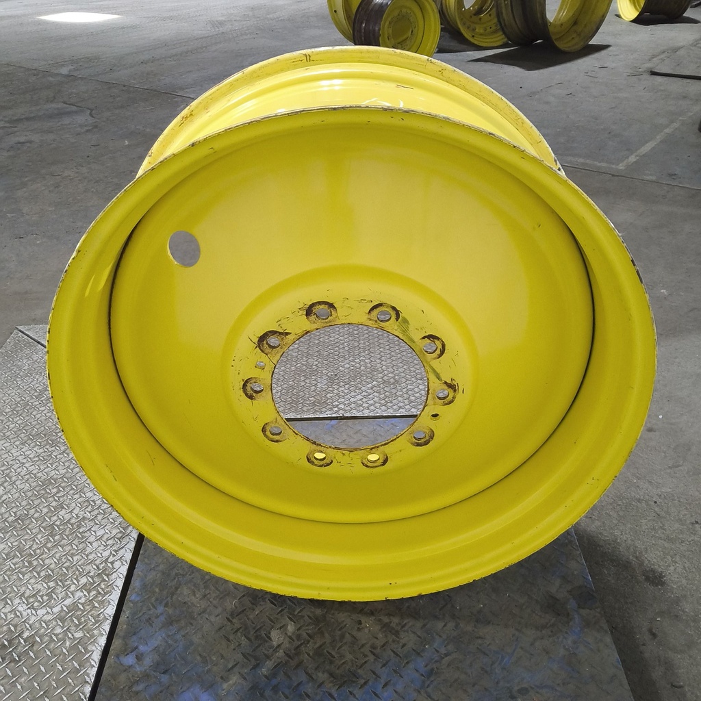16"W x 38"D, John Deere Yellow 10-Hole Formed Plate , -6.62" Offset