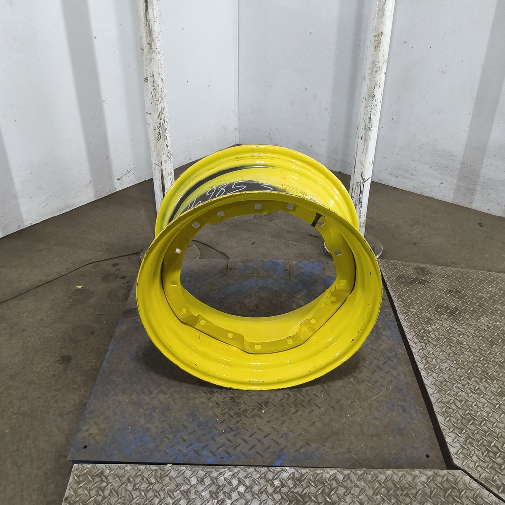 12"W x 24"D, John Deere Yellow 8-Hole Waffle Wheel (Groups of 2 Bolts)