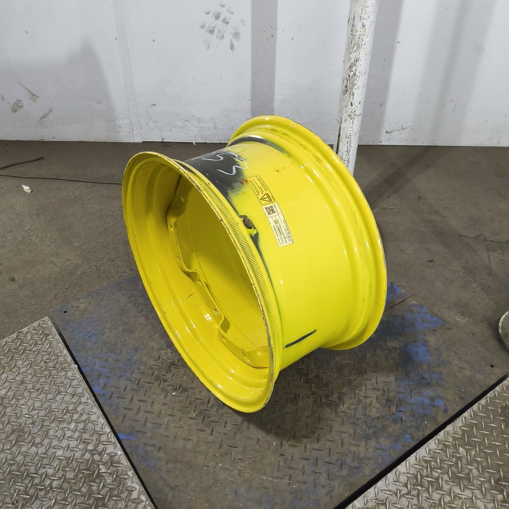 12"W x 24"D, John Deere Yellow 8-Hole Waffle Wheel (Groups of 2 Bolts)