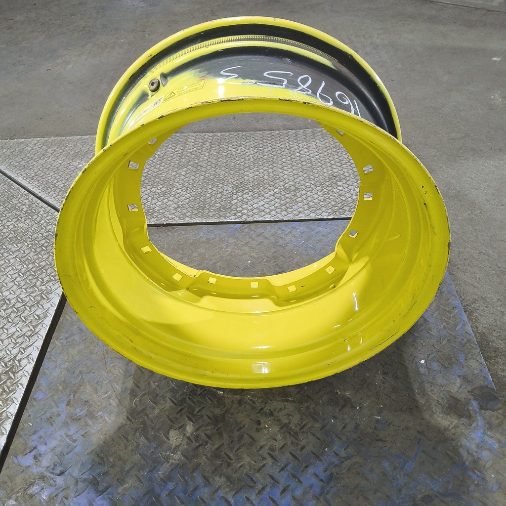 12"W x 24"D, John Deere Yellow 8-Hole Waffle Wheel (Groups of 2 Bolts)