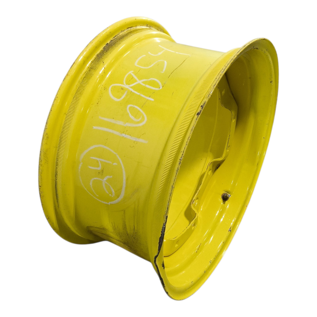 12"W x 24"D, John Deere Yellow 8-Hole Waffle Wheel (Groups of 2 Bolts)