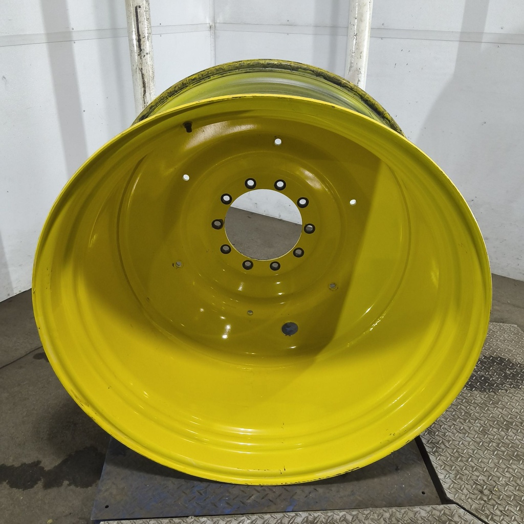 23"W x 42"D, John Deere Yellow 10-Hole Formed Plate , -13.88" Offset