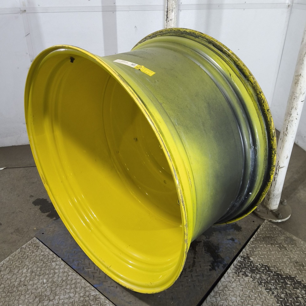 23"W x 42"D, John Deere Yellow 10-Hole Formed Plate , -13.88" Offset
