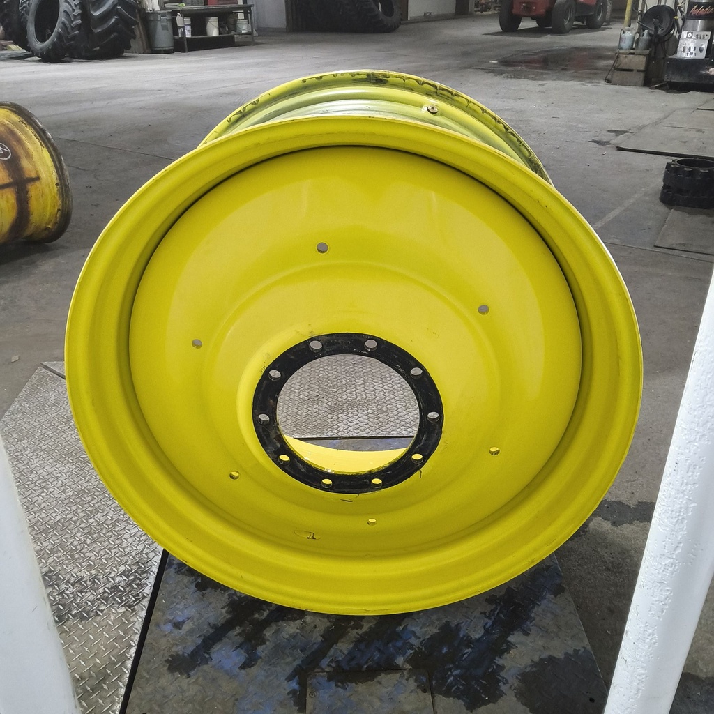 23"W x 42"D, John Deere Yellow 10-Hole Formed Plate , -13.88" Offset
