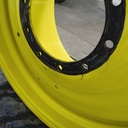 23"W x 42"D, John Deere Yellow 10-Hole Formed Plate , -13.88" Offset