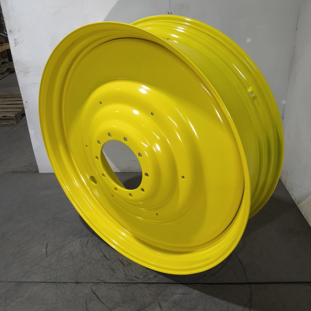 15"W x 50"D, John Deere Yellow 10-Hole Formed Plate , -9.25" Offset