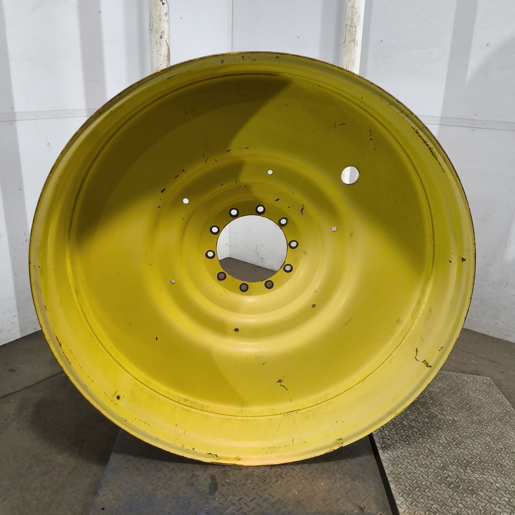 12"W x 54"D, John Deere Yellow 10-Hole Formed Plate , -9.25" Offset