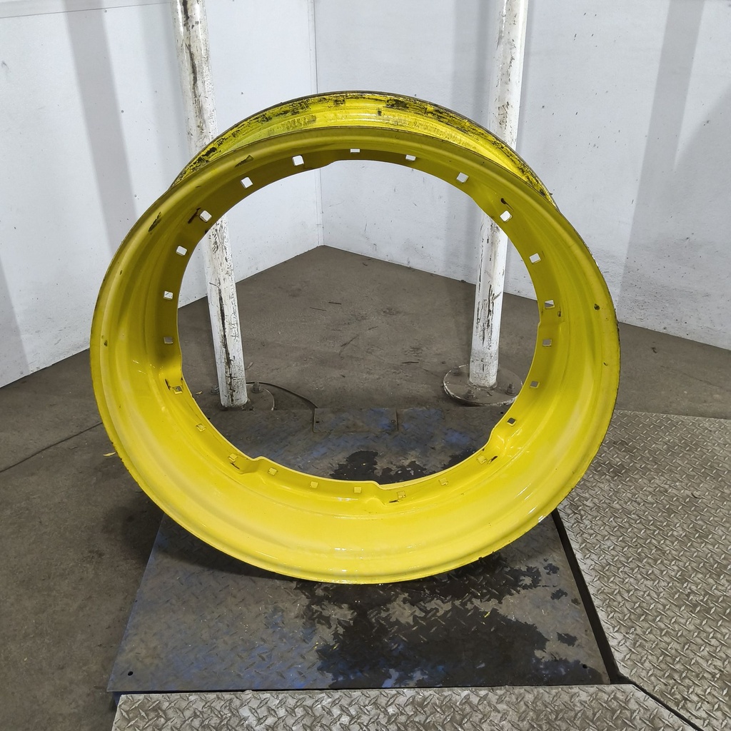 12"W x 38"D, John Deere Yellow 12-Hole Waffle Wheel (Groups of 3 bolts)