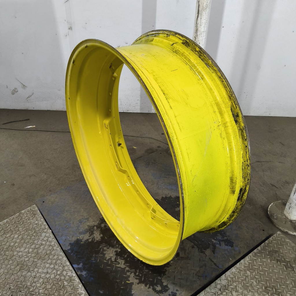 12"W x 38"D, John Deere Yellow 12-Hole Waffle Wheel (Groups of 3 bolts)