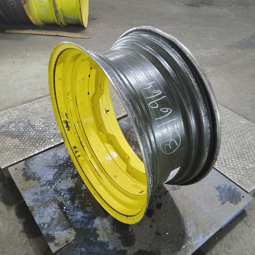 13"W x 30"D, John Deere Yellow 8-Hole Waffle Wheel (Groups of 2 Bolts)