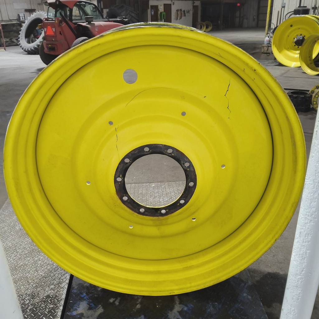 15"W x 50"D, John Deere Yellow 10-Hole Formed Plate , -6.62" Offset