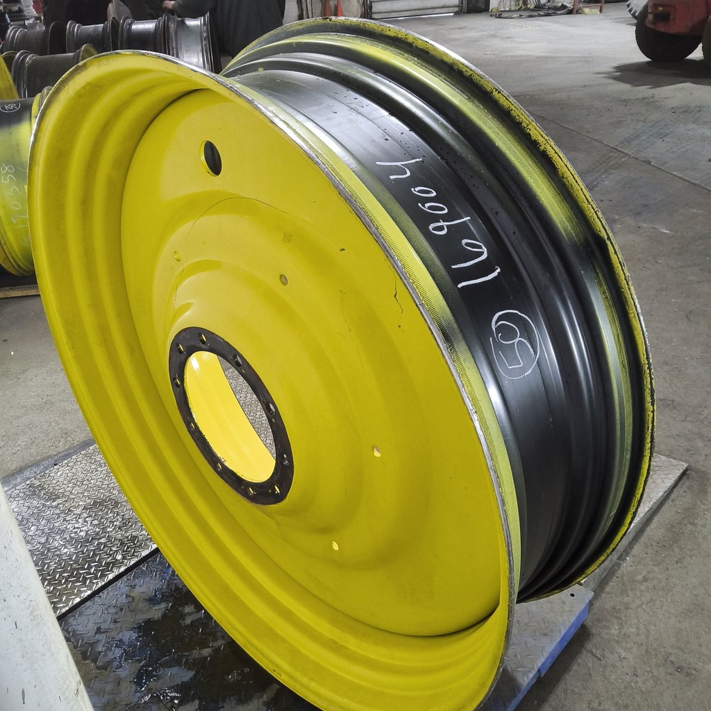 15"W x 50"D, John Deere Yellow 10-Hole Formed Plate , -6.62" Offset