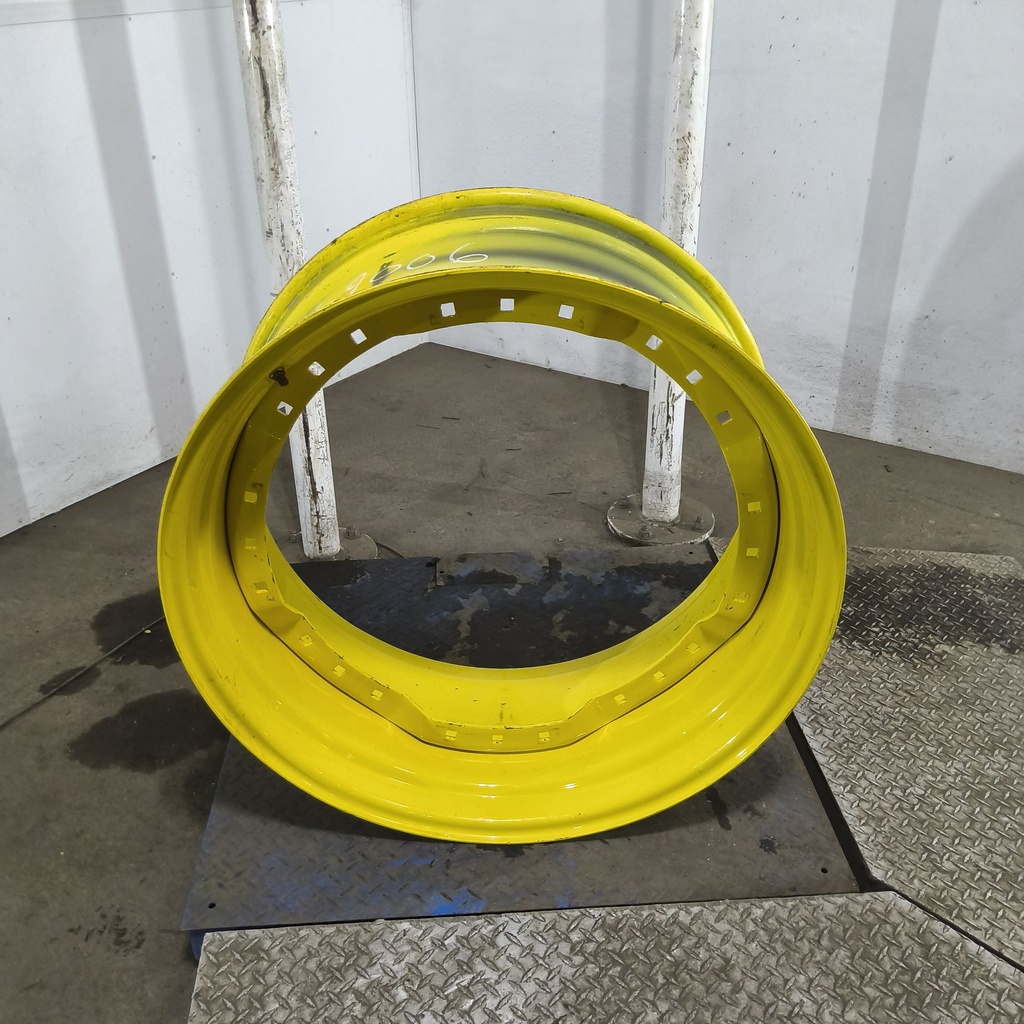 15"W x 34"D, John Deere Yellow 12-Hole Waffle Wheel (Groups of 3 bolts)
