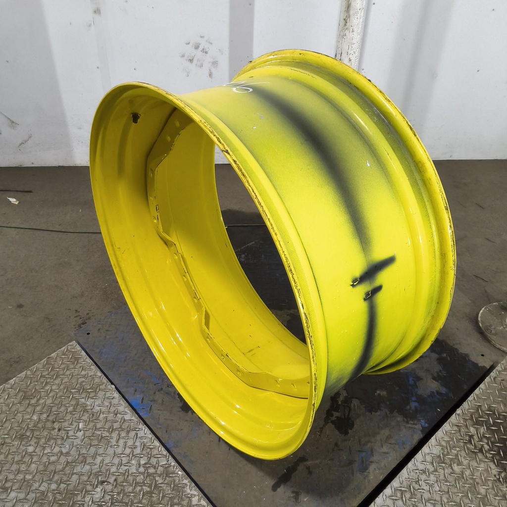 15"W x 34"D, John Deere Yellow 12-Hole Waffle Wheel (Groups of 3 bolts)