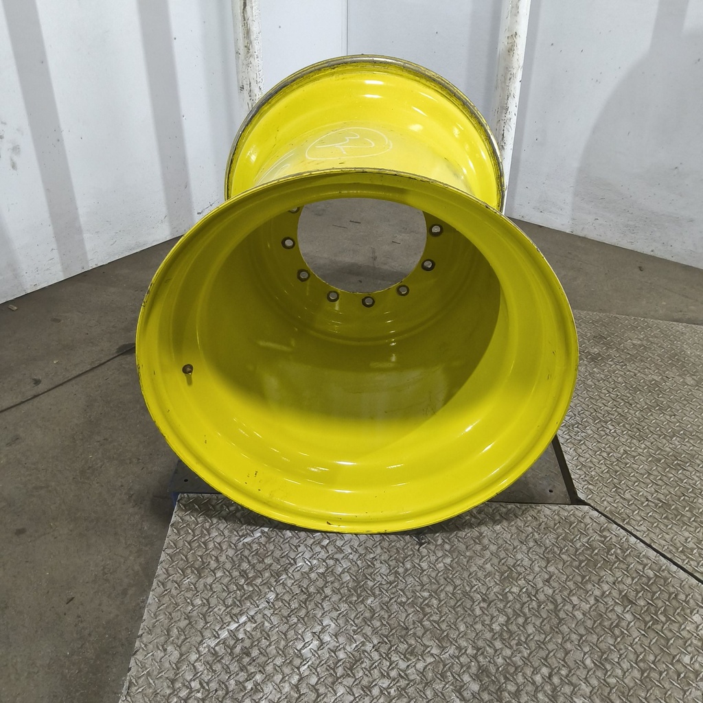 36"W x 32"D, John Deere Yellow 12-Hole Formed Plate , -9.88" Offset