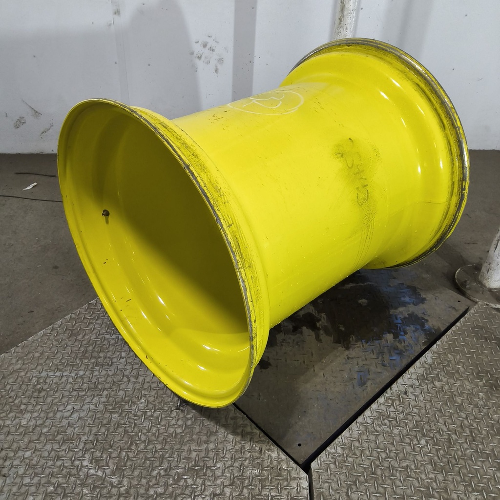 36"W x 32"D, John Deere Yellow 12-Hole Formed Plate , -9.88" Offset