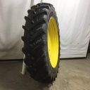 480/80R50 Michelin AgriBib 2 R-1W on John Deere Yellow 10-Hole Formed Plate W/Weight Holes 99%