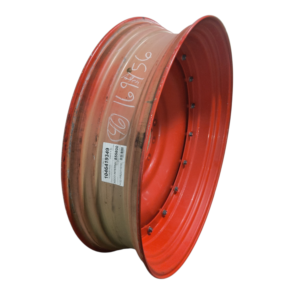 12"W x 46"D, Fendt/Agco Red 16-Hole Stub Disc , -1.62" Offset