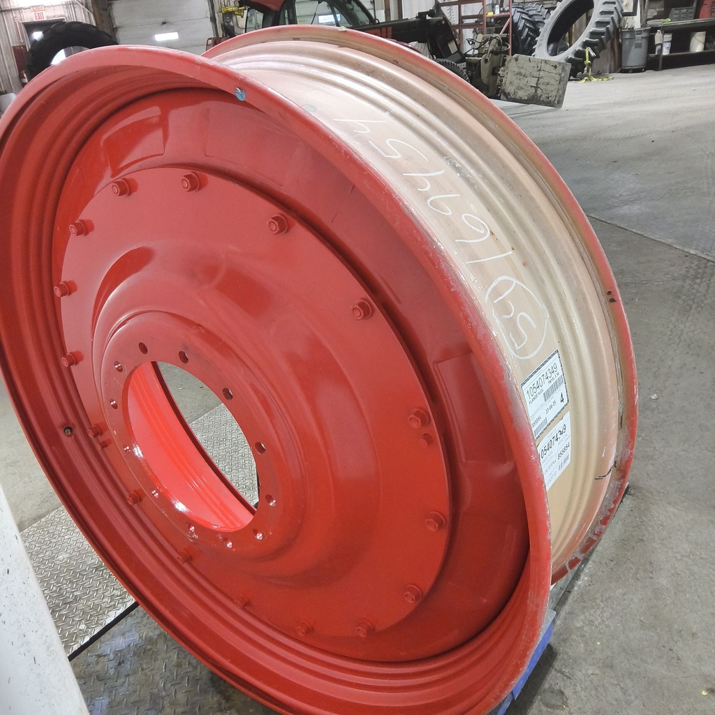 15"W x 54"D, Fendt/Agco Red 16-Hole Stub Disc , 3.38" Offset