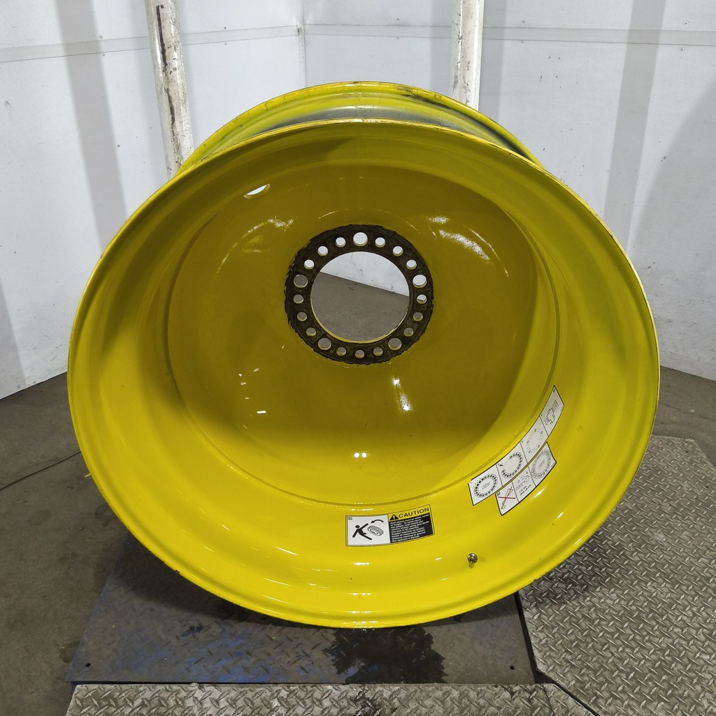 18"W x 42"D, John Deere Yellow 20-Hole Dolly Dual , -15.12" Offset