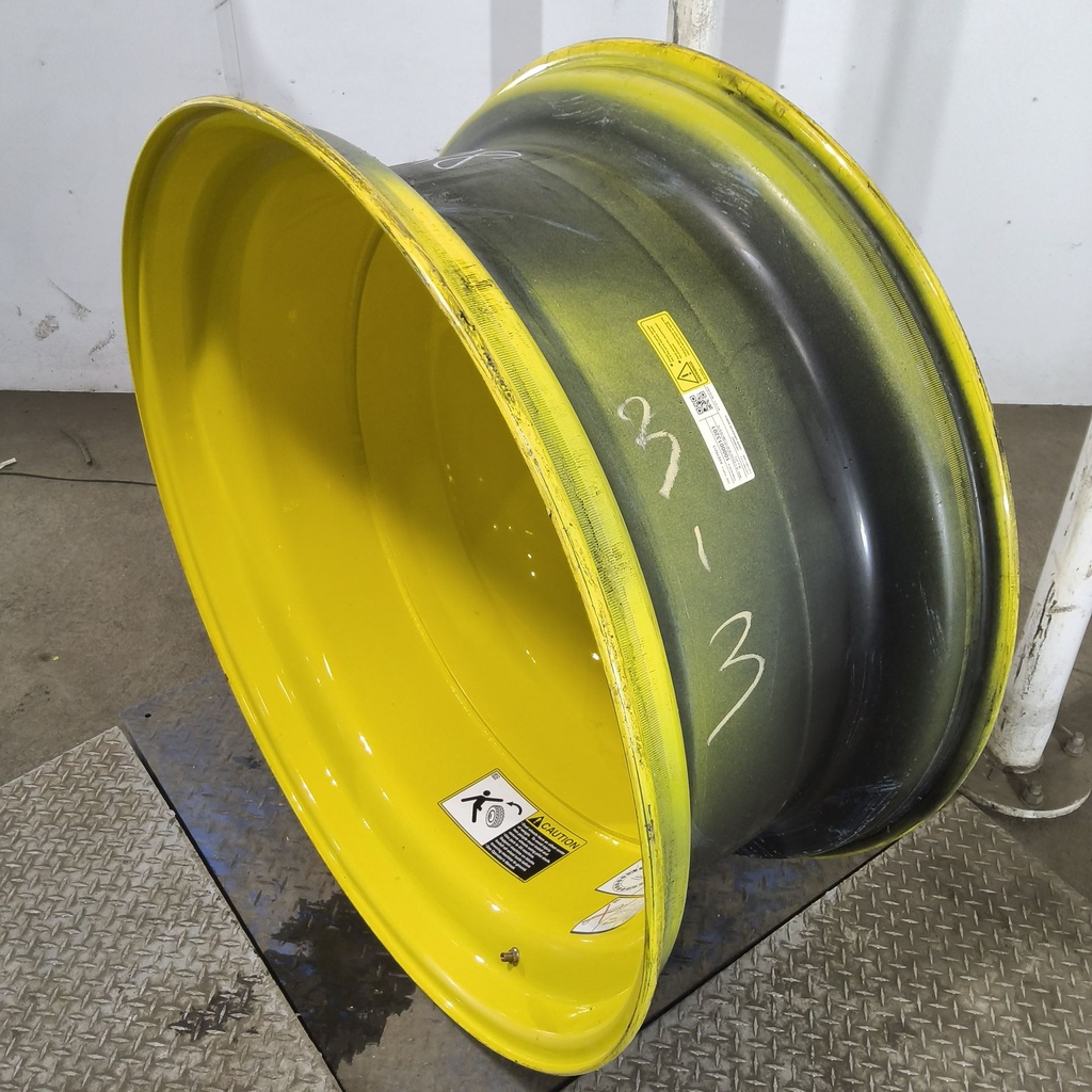 18"W x 42"D, John Deere Yellow 20-Hole Dolly Dual , -15.12" Offset