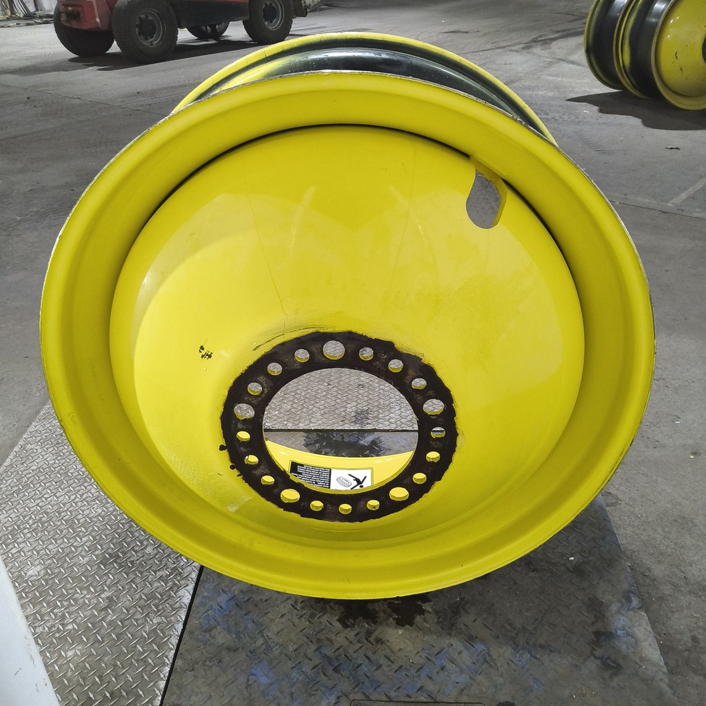 18"W x 42"D, John Deere Yellow 20-Hole Dolly Dual , -15.12" Offset