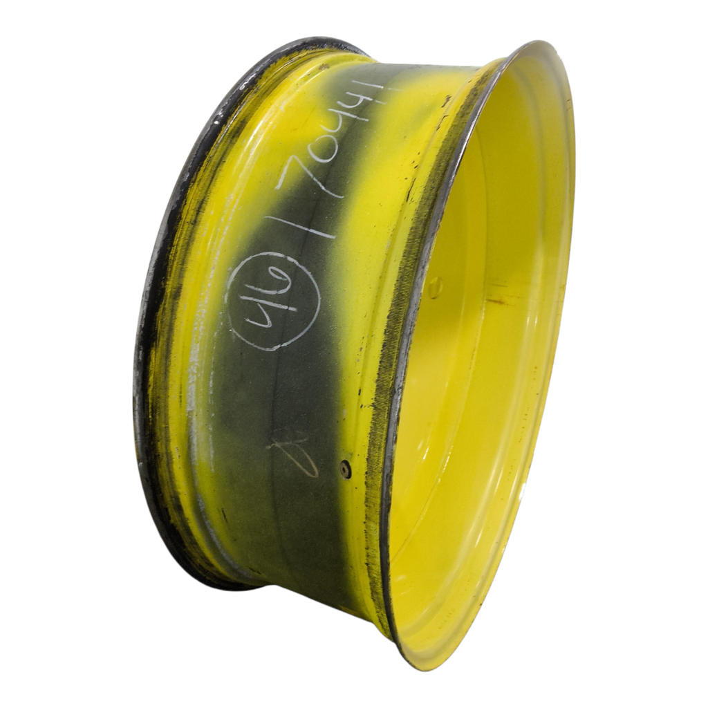 16"W x 46"D, John Deere Yellow 10-Hole Formed Plate , -8.75" Offset