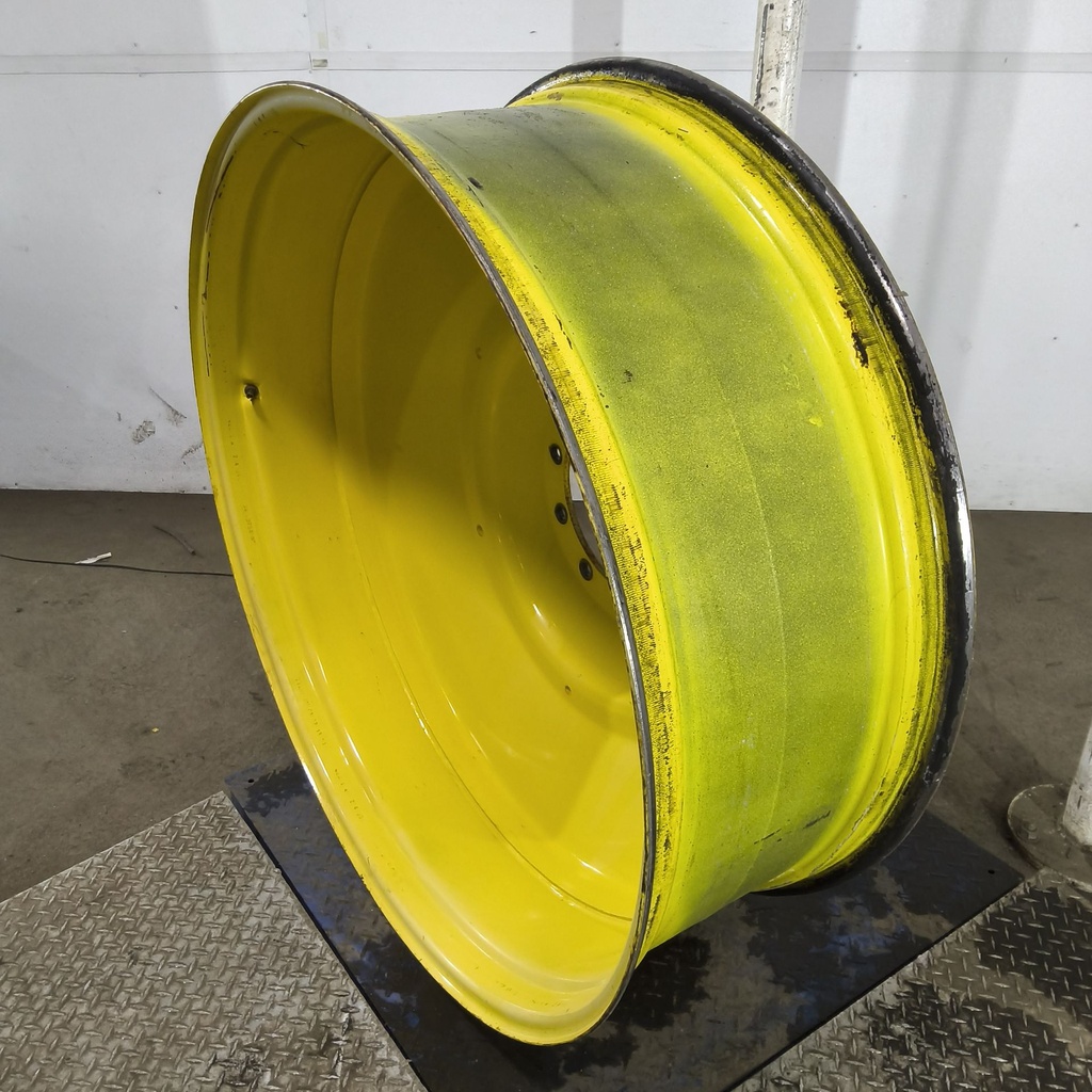 16"W x 46"D, John Deere Yellow 10-Hole Formed Plate , -8.75" Offset