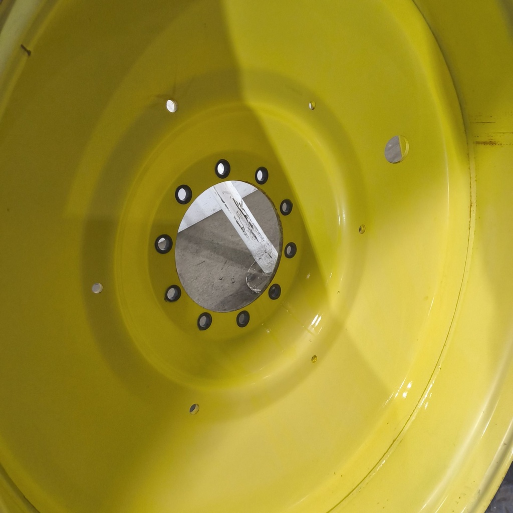 16"W x 46"D, John Deere Yellow 10-Hole Formed Plate , -8.75" Offset