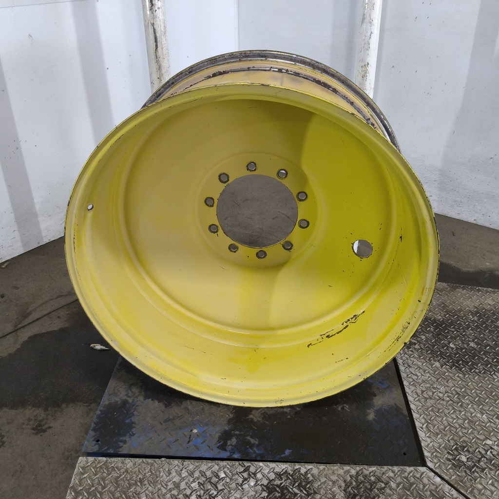 18"W x 38"D, John Deere Yellow 10-Hole Formed Plate , -6.38" Offset