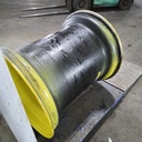 36"W x 32"D, John Deere Yellow 12-Hole Formed Plate , -9.88" Offset