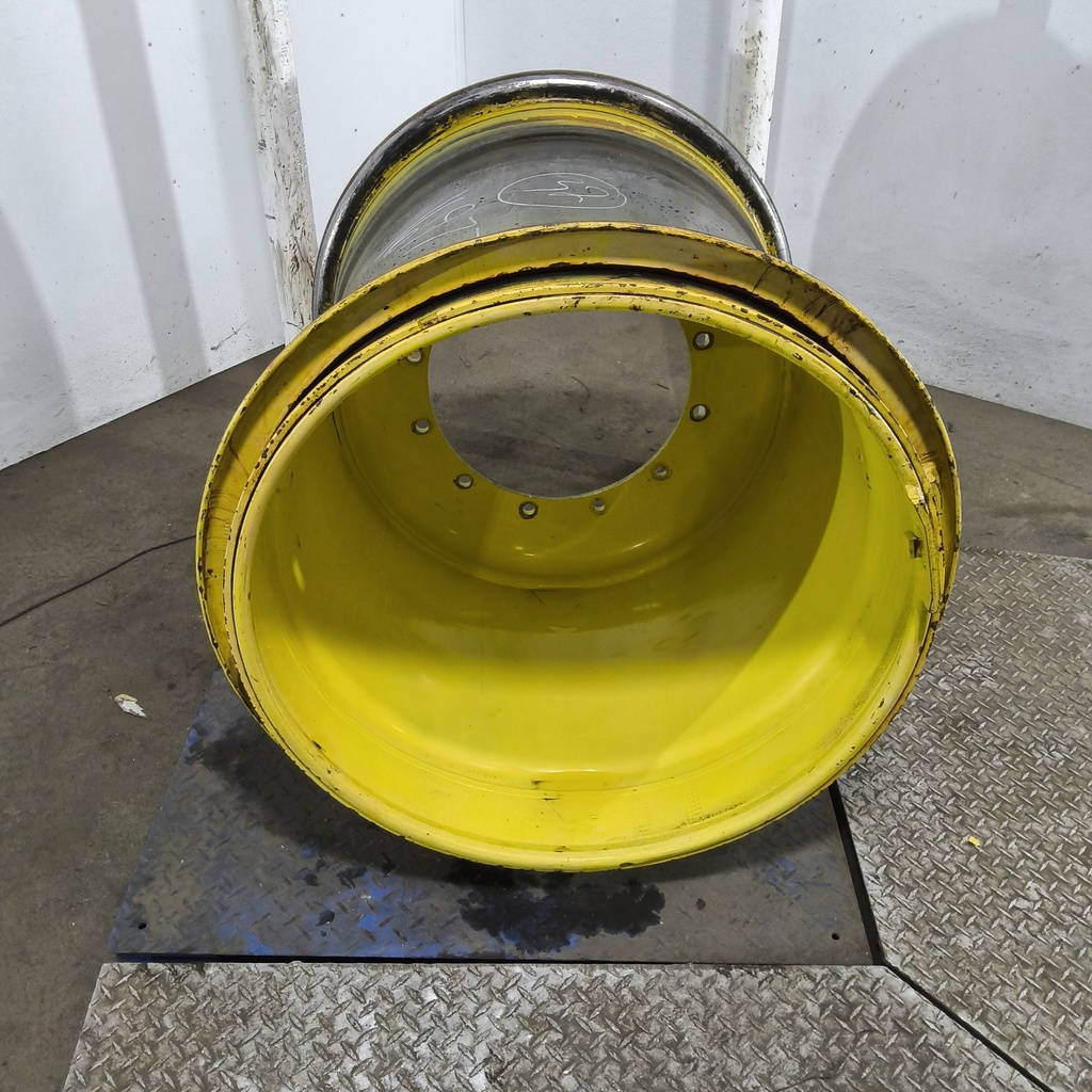 36"W x 32"D, John Deere Yellow 12-Hole 3 Piece Formed Plate , -9.69" Offset