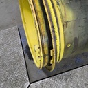 36"W x 32"D, John Deere Yellow 12-Hole 3 Piece Formed Plate , -9.69" Offset