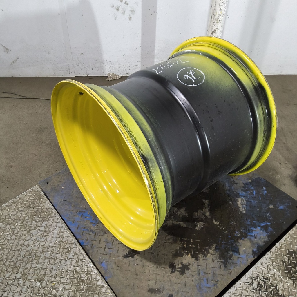 25"W x 26"D, John Deere Yellow 8-Hole Formed Plate , 12.75" Offset