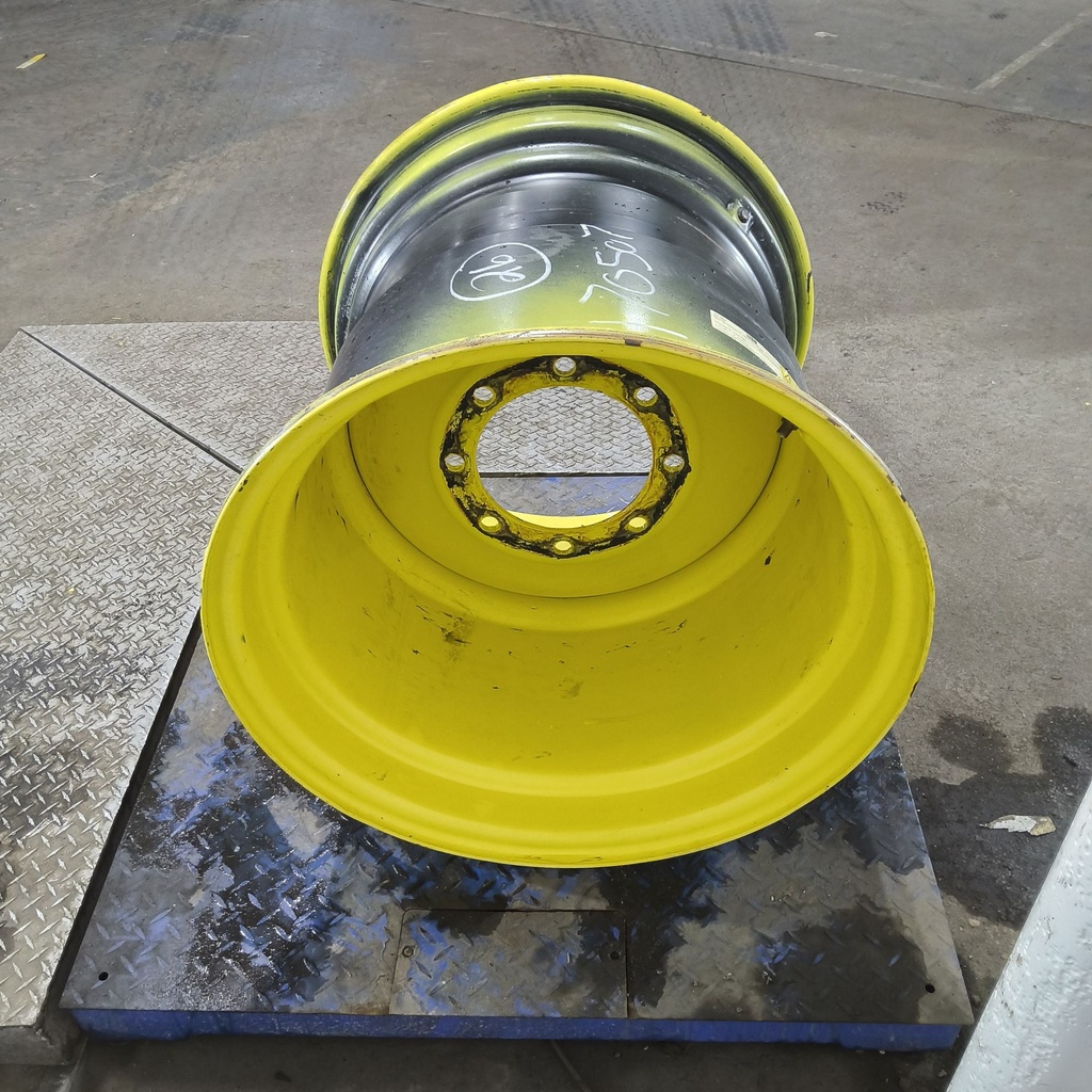 25"W x 26"D, John Deere Yellow 8-Hole Formed Plate , 12.75" Offset