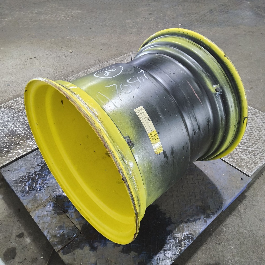 25"W x 26"D, John Deere Yellow 8-Hole Formed Plate , 12.75" Offset