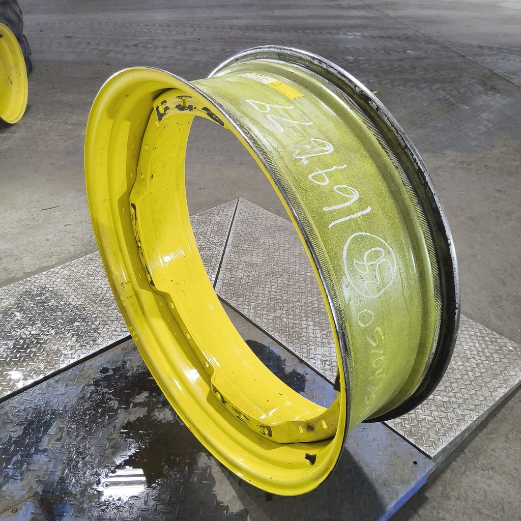 12"W x 38"D, John Deere Yellow 12-Hole Waffle Wheel (Groups of 3 bolts)