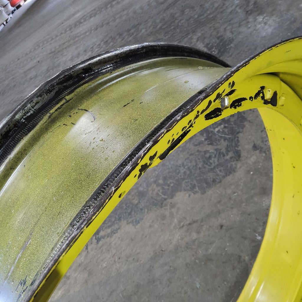 12"W x 38"D, John Deere Yellow 12-Hole Waffle Wheel (Groups of 3 bolts)