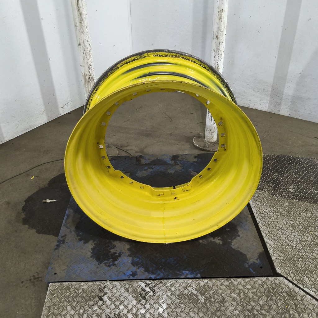 15"W x 30"D, John Deere Yellow 12-Hole Waffle Wheel (Groups of 3 bolts)