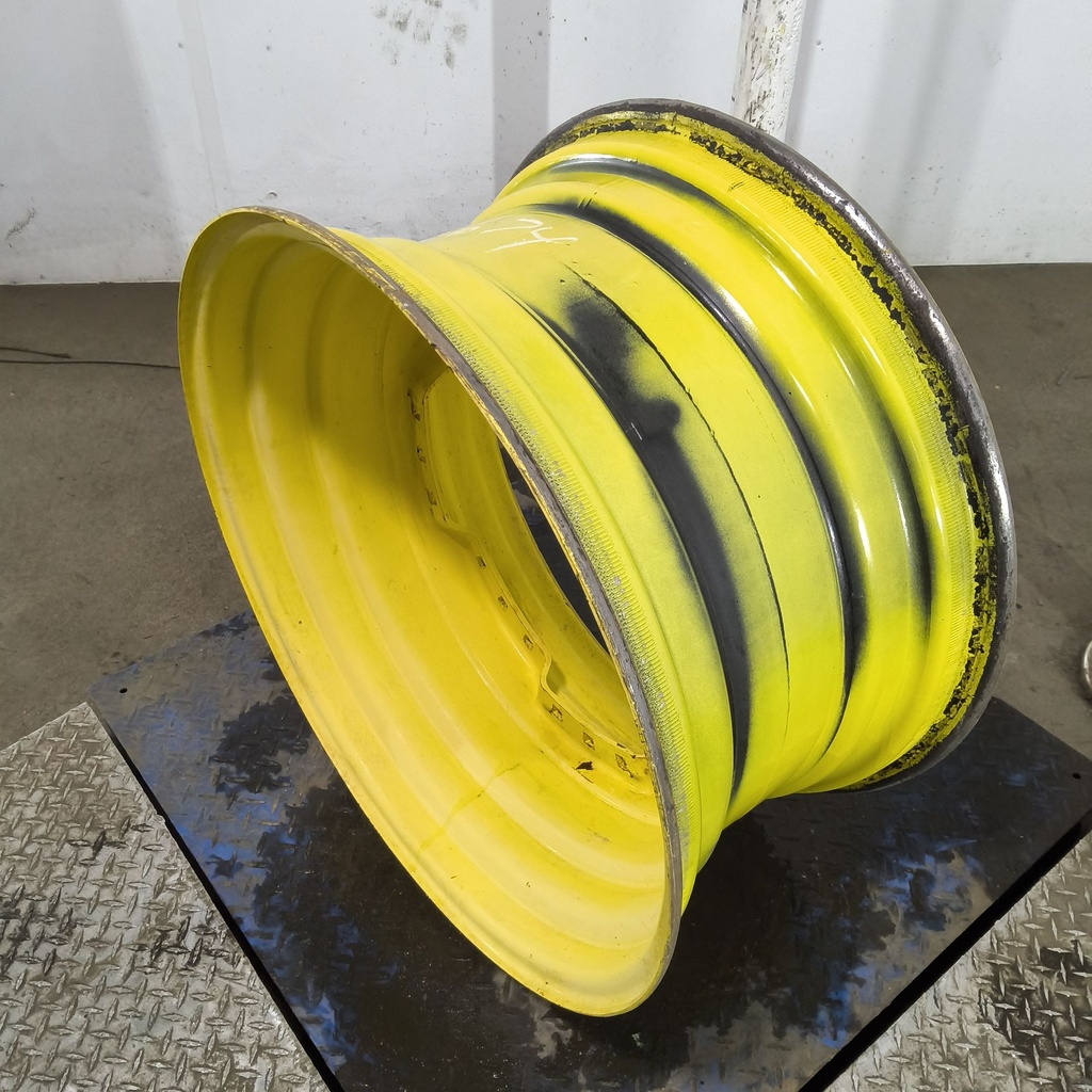 15"W x 30"D, John Deere Yellow 12-Hole Waffle Wheel (Groups of 3 bolts)