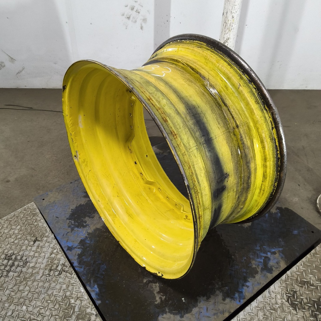 15"W x 30"D, John Deere Yellow 12-Hole Waffle Wheel (Groups of 3 bolts)