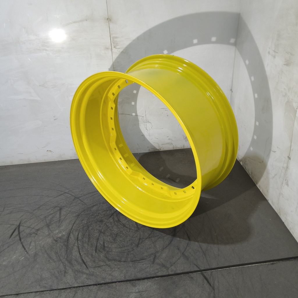 15"W x 34"D, John Deere Yellow 12-Hole Waffle Wheel (Groups of 3 bolts)