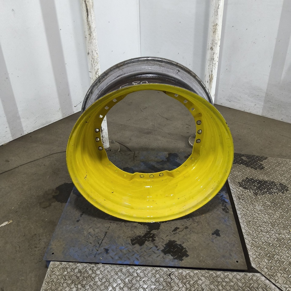 15"W x 30"D, John Deere Yellow 12-Hole Waffle Wheel (Groups of 3 bolts)