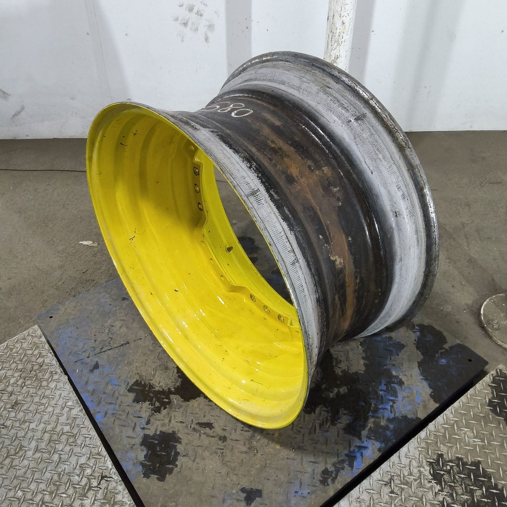 15"W x 30"D, John Deere Yellow 12-Hole Waffle Wheel (Groups of 3 bolts)