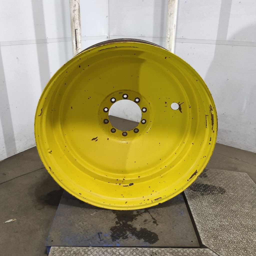 12"W x 46"D, John Deere Yellow 10-Hole Formed Plate , -11.25" Offset