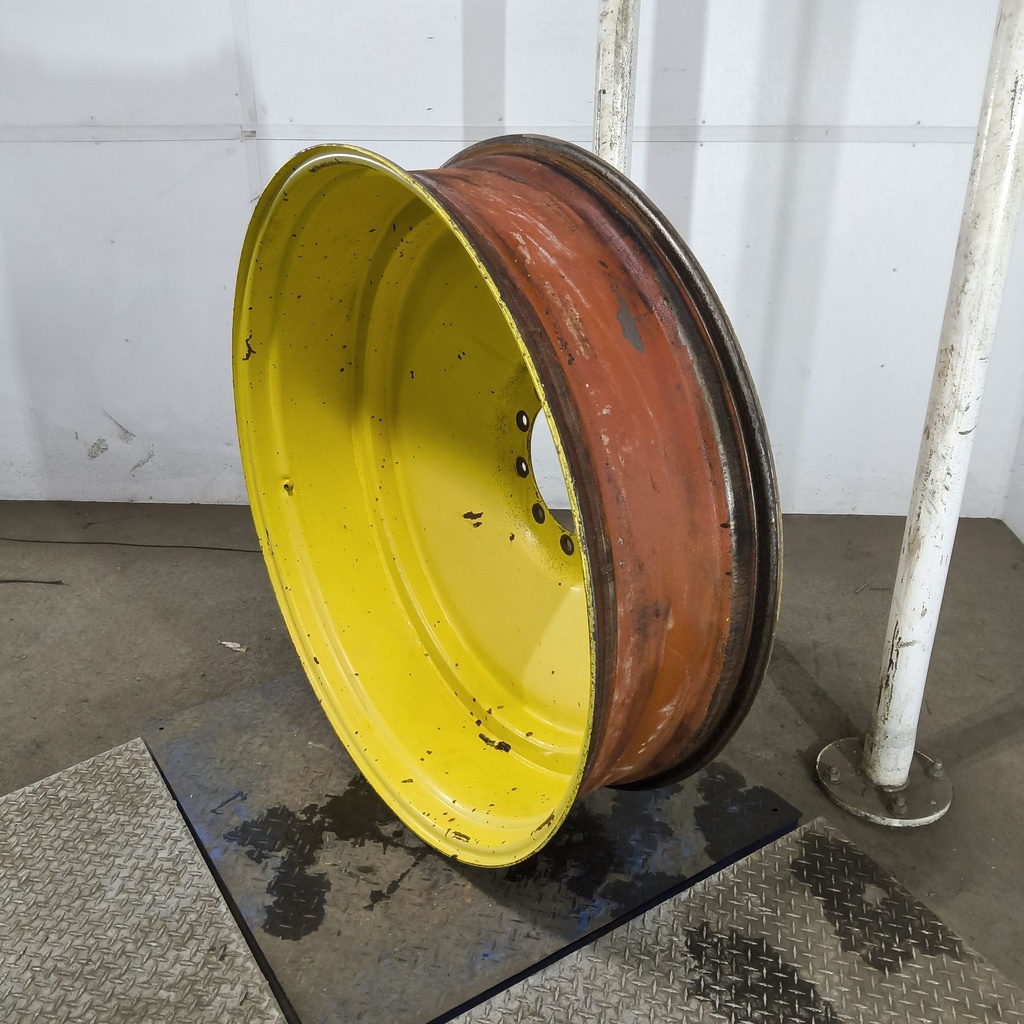 12"W x 46"D, John Deere Yellow 10-Hole Formed Plate , -11.25" Offset