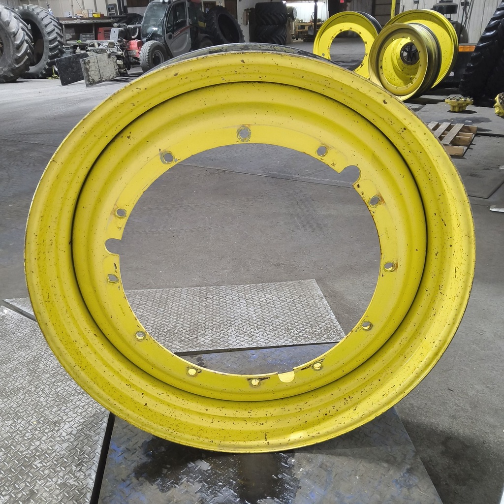 13"W x 46"D, John Deere Yellow 12-Hole Stub Disc , -3.12" Offset