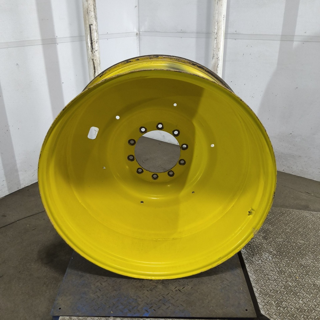18"W x 42"D, John Deere Yellow 10-Hole Formed Plate , -8.81" Offset