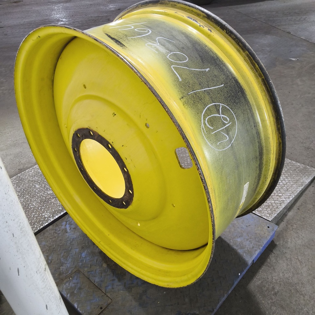 18"W x 42"D, John Deere Yellow 10-Hole Formed Plate , -8.81" Offset